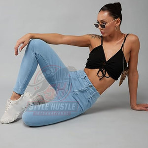 Pantalones de mezclilla para mujer de alta calidad, fabricados en fábrica, venta al por mayor, precio razonable. - Product Image 6
