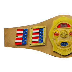 เข็มขัดแชมป์มวยปล้ำ NWA - เข็มขัดกีฬาแบบปรับแต่งได้พร้อมลายธงชาติอเมริกา - ของสะสมระดับพรีเมียมสำหรับแฟนมวยปล้ำ - Product Image 4