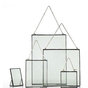 Decorative Hanging Metal And Glass Photo <b>Frame</b> For Living Room Bedroom And Hotel Room Interior Styling - Product Image 1