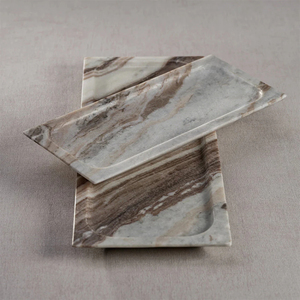 Hand Crafted Marble Effect <b>Rectangle</b> Serving Tray With Unique Design Decorative For <b>Coffee</b> <b>Table</b> Home Decor Accessories Supplies - Product Image 4