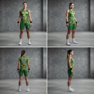 Tenue de football haute performance verte et jaune pour homme, uniforme de football personnalisé avec nom, numéro et logo de l'équipe - Product Image 2