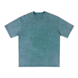 T-shirt pour homme en coton 100% style vintage délavé à l'acide avec logo personnalisé - Product Image 2
