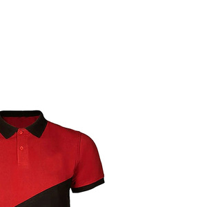 Polo en tricot à manches courtes pour homme, rouge et noir, style décontracté - Product Image 6