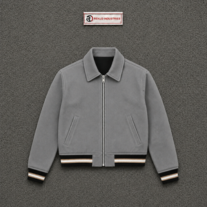 Chaqueta Gris Personalizada con Cierre Frontal, Suave para Invierno, Cuello Camisero, Casual, de Forro Polar, Corte Regular, para Otoño, Ropa de Moda - Product Image 5