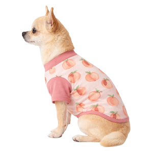 เสื้อกันแดดสำหรับสุนัข ลายพีช น้ำหนักเบา ป้องกันรังสียูวี เสื้อยืดสำหรับสัตว์เลี้ยงฤดูร้อน เนื้อผ้านุ่ม ยืดหยุ่น ระบายอากาศได้ดี เสื้อผ้าสำหรับสุนัข - Product Image 3