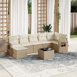 Set Divano da Giardino Beige e Bianco Crema - Product Image 1