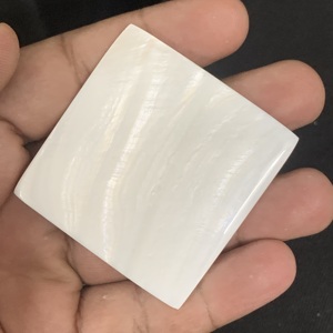 White Mother of Pearl Square Gemstone Loose Gemstone White <b>MOP</b> High Quality Mother of Pearl Natural Sea Shells - Product Image 3