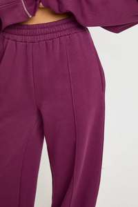 Sudadera con capucha para mujer con bolsillo en el pecho, cremallera frontal completa, corte holgado, pantalones palazzo con ribete recto, chándal Y2K, chenilla personalizada - Product Image 4