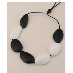 Collar Unisex de Cuentas de Resina Personalizadas MOON RISE CRAFT, Venta al por Mayor, Mejor Proveedor, Buena Calidad, Plateado, Estilo Clásico, a la Moda - Product Image 3