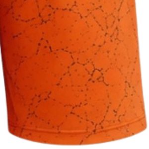 Bright Orange Black Speckled Print Athletic Sports <b>Shorts</b> with <b>Elastic</b> <b>Waistband</b> Lightweight Breathable Gym Training Performance - Product Image 4