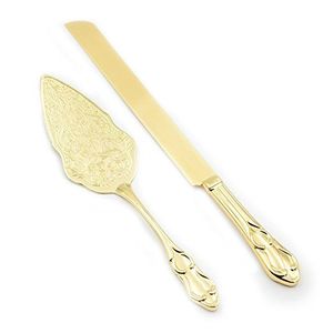 Stainless Steel Cake Serving Set with Diamond Cut Handle Stainless Steel Wedding Cake Serving Set Silver Plated Blade - Product Image 3