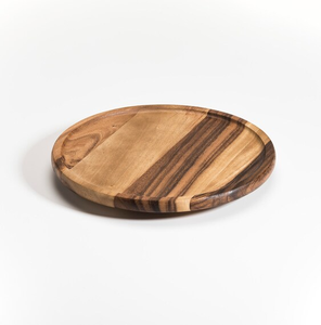 Bandeja giratoria de madera de acacia ecológica para encimera de cocina, Lazy Susan redonda, mejores precios - Product Image 3