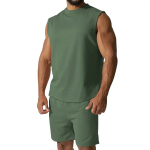 Breathable Fabric Comfortable Fit For Gym Training Men Sleeveless T Shirt Short <b>Set</b> Premium Athletic Sportswear Lightweight - Product Image 6