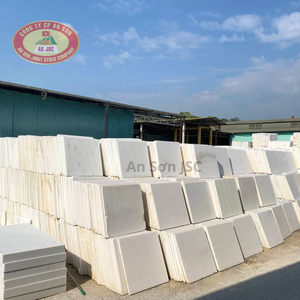 Dalles et blocs de marbre blanc Thassos du Vietnam de haute qualité, pierre naturelle cristalline blanche neige, pour plans de toilette de salle de bain, extérieur, résistant à l'eau - Product Image 4