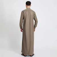 Qamis Homme de Qualité Supérieure Qatar Dubaï, Décontracté, Manches Longues, Longueur Cheville, Extensible Quadridirectionnel, Léger, Infroissable, Style Musulman