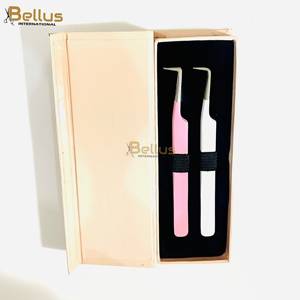 แหนบต่อขนตา Bellus International Professional สีชมพูอ่อน ขนาด 12-14 ซม. ผลิตจากสแตนเลสเคลือบผง ปลายเรียบละเอียด - Product Image 3