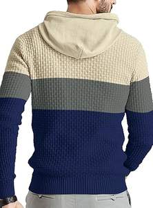 เสื้อฮู้ดผู้ชายสำหรับฤดูหนาว ผ้าฝ้ายผสมโพลีเอสเตอร์ ผ้าฟลีซ มีฮู้ด สวมใส่สบายๆ แฟชั่นลำลอง เหมาะสำหรับออกกำลังกาย สีพื้น ระบายอากาศได้ดี - Product Image 5