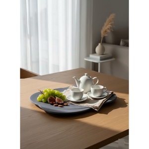 Bandeja de servir ecológica de madera maciza tallada a mano con forma de barco, plato decorativo rústico para nueces y frutos secos, para mesa de café en el hogar. - Product Image 5