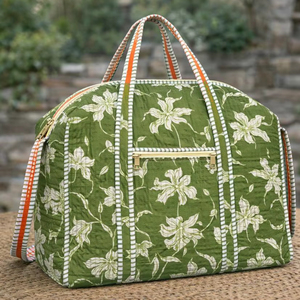 Bolsa de Lona de Algodón Hecha a Mano Estilo Bohemio Vintage Indio, Diseño Acolchado, Bolsas de Compras con Estampado Único, Regalo para Ella, Compañera de Viaje - Product Image 1