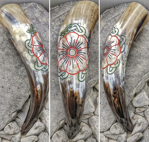 Corne sonore Viking vraie corne polie pour présenter la taille de forme de couleur - Product Image 1