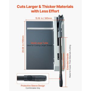 Guillotina de Chapa Metálica con Estructura de Acero Sólido, Cortadora Manual de Placas de Alta Resistencia de 12 Pulgadas, Herramienta de Alto Rendimiento - Product Image 5