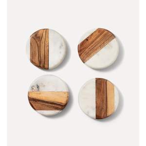 Classic Design <b>Marble</b> <b>Coaster</b> Set Eco-Friendly Durable Washable Natural Stone for Promotions - Product Image 4
