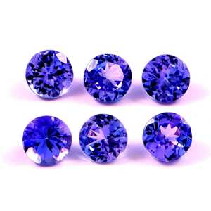Tanzanite naturelle 1,75 mm, taille ronde, facettée, calibrée, pierre précieuse certifiée, pour la fabrication de bijoux, fournisseur en gros - Product Image 1