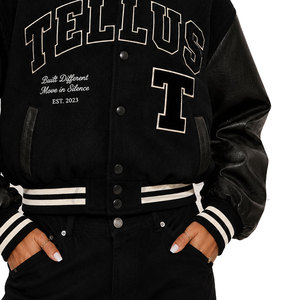 Customized Cropped <b>Varsity</b> <b>Jacket</b> <b>Women</b> <b>Varsity</b> <b>Jacket</b> - Product Image 3