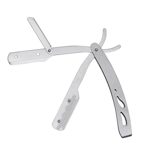 Outils de rasage pliants classiques en acier allemand avec lame de précision, rasoir portable pour hommes et professionnels de la coiffure - Product Image 2