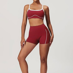 Women’s High Waist Yoga <b>Skirt</b> Set Quick Dry Slim Fit Breathable Running Activewear Nude Solid Plus Size Outfit - Product Image 4