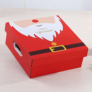 Caja de Regalo Navideña de Papel Kraft Reciclable de Lujo con Relieve para Snacks Gigantes, Suministro al por Mayor para Novias - Product Image 2