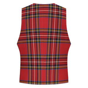 Mens Tartan <b>Vest</b> Premium Quality <b>Wool</b> Blend Check Waistcoat For Weddings Parties And Formal Occasions - Product Image 3