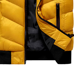 Warm Winter Outdoor Canvas Puffer <b>Jacket</b> Windproof Padded <b>Mandarin</b> <b>Collar</b> Zipper Closure OEM Service - Product Image 4