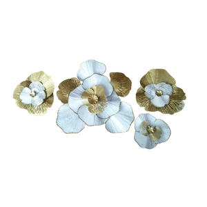 Custom 3D Metal <b>Flower</b> <b>Wall</b> Hanging Decoration Luxury Iron Floral <b>Wall</b> Art for Interior Design Projects and Home Staging - Product Image 1