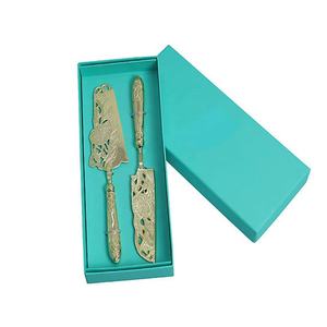 Herramientas de Metal para decoración de tartas, servidor de tartas hecho a mano, diseño real de latón, mango completo en relieve, herramienta de lujo para tartas - Product Image 1