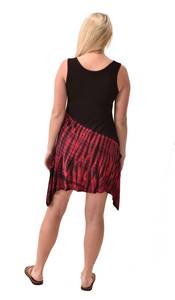 Vestido de verano de rayón con estampado tie-dye estilo bohemio, con bolsillos y dobladillo de hada - Product Image 6