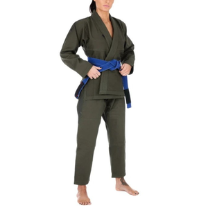 Premium Olive Green Jiu Jitsu Gi Uniform 450GSM Pearl Weave <b>Men</b> Women BJJ <b>Kimono</b> Set Martial Arts Suit Custom Logo Wholesale - Product Image 1