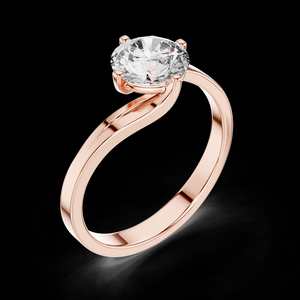 Anillo de compromiso con diamante redondo de 1 quilate cultivado en laboratorio, certificado por IGI, oro amarillo de 14 quilates, chapado en rodio, joyería de lujo para aniversario y fiestas. - Product Image 2