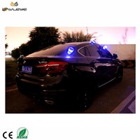 Feu de signalisation solaire magnétique 12 LED - Matériau PC, indice IP66, 60 mm d'épaisseur, montage métallique instantané, autonomie 120H