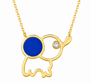 Enamel Dainty <b>Elephant</b> Diamond 925 Sterling Silver Handmade Minimalist Chain Charm Necklace For Women Jewelry <b>Gift</b> For Her - Product Image 5