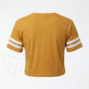 T-shirt d'été grande taille pour femme en coton uni, col rond, manches courtes, couleur personnalisable, vêtement d'été décontracté - Product Image 2