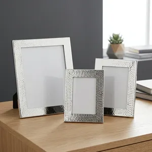 Silver Bamboo Style Rectangular Photo <b>Frame</b> Set Tabletop Display Decorative Home Office <b>Picture</b> <b>Frame</b> - Product Image 3