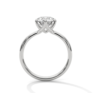Bague solitaire la plus vendue avec diamant rond serti à griffes, idéale pour le quotidien, le bureau et comme cadeau élégant pour elle lors de mariages. - Product Image 3
