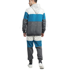 Ensemble de survêtement sportif décontracté pour homme, taille plus, pantalon de survêtement et sweat-shirt, logo personnalisé, 100% coton biologique - Product Image 4