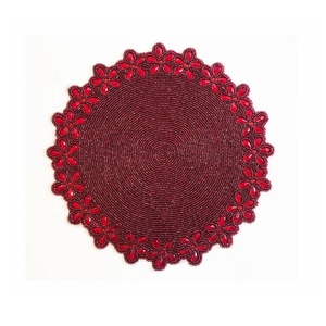 Vente chaude verre perlé napperon à la main verre perlé chargeur plaque Table basse tapis perlé Table à manger napperon - Product Image 6