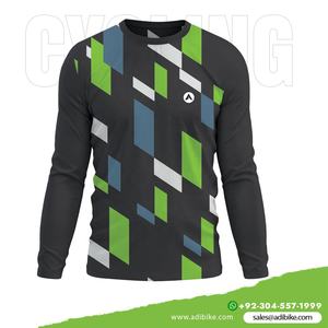Séchage rapide respirant grande taille imprimé à manches longues t-shirts de cyclisme coupe-vent fabricants OEM pour la course de vélo - Product Image 2
