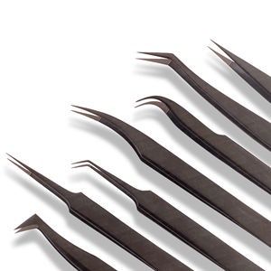 Pinzas Profesionales para Extensión de Pestañas de Color Oro Titanio, Alta Precisión, Material Importado Japonés, Acero Inoxidable Puntiagudo - Product Image 3