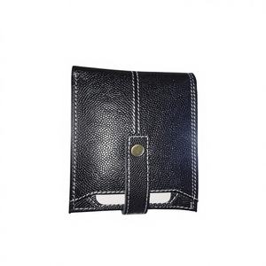 Cartera Corta de Cuero Genuino para Hombre, Diseño de Estrellas, Cierre Abierto, Bordado, Impermeable, Económica, para Uso Diario - Product Image 3