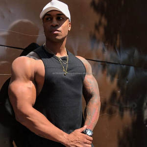 Débardeur de sport sans manches pour homme, séchage rapide, coton et fibre de bambou, singlet de gym respirant, design tricoté, style musculaire, imprimé pour - Product Image 6