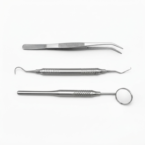 Share 3Pcs Basic Dental Instruments Set Stainless Steel Mouth Mirror Explorer Plier - Product Image 4